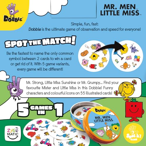 Asmodee Dobble Mr Men and Little Miss Card Game (ASMDOBMM07EN) 3