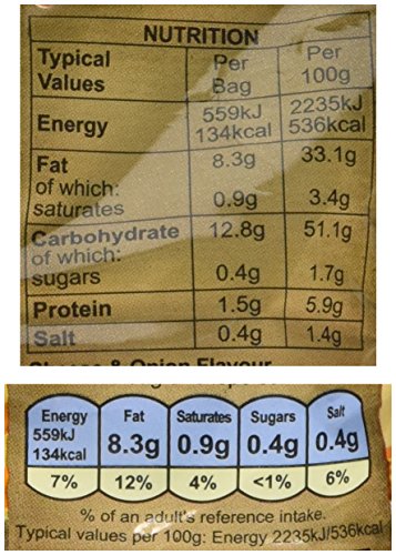 SEABRK Cheese & Onion Crisps Multipack - 6 x 25g Bags | Gluten Free 3