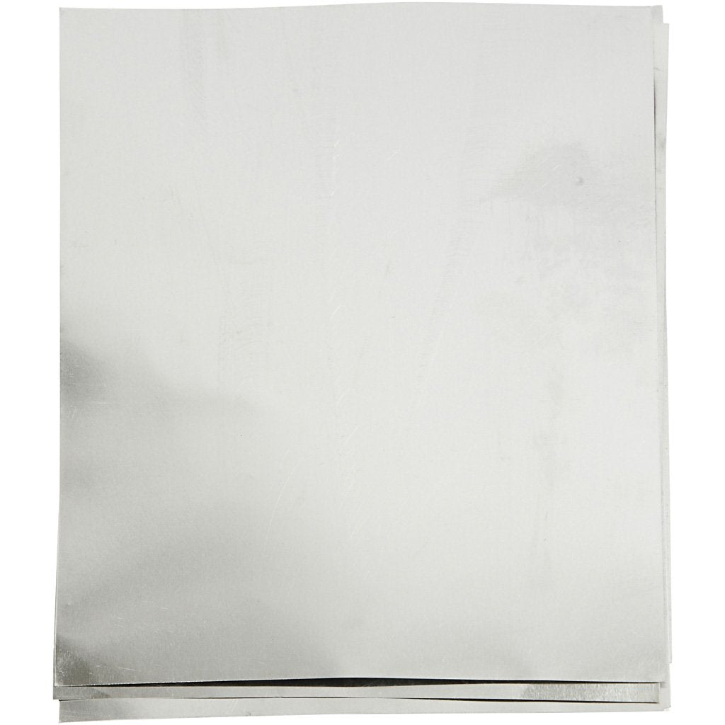 Creativ 10-Piece Stamping Foil Sheets - 15 x 21 cm, 0.9 mm Silver Foil for Embossing Crafts 5