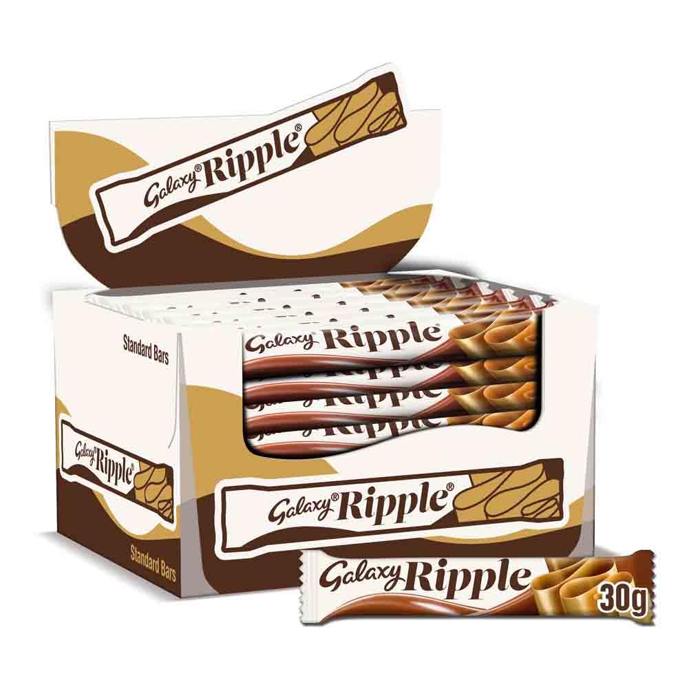 Galaxy - Ripple Milk Chocolate Bars (30g, Pack of 36)