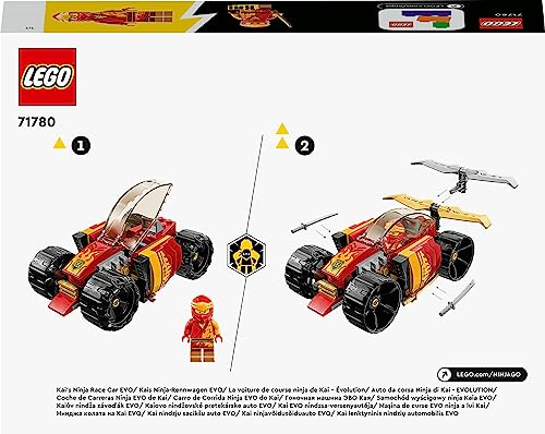 LEGO 71780 NINJAGO Kai’s Ninja Race Car EVO 2in1 Building Set for Kids Ages 6+ 12