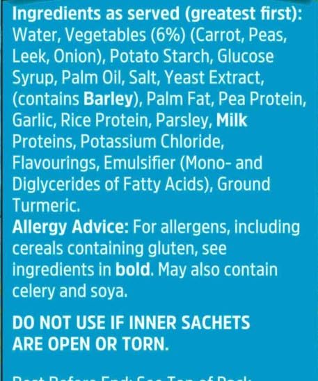 Batchelors Slim a Soup Cream of Vegetable Instant Soup Sachets, Low Fat, 4 Sachets 7