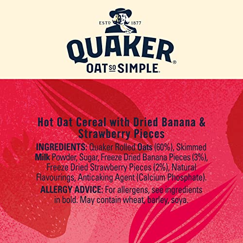 Quaker Oat So Simple Heaps of Fruit Banana and Strawberry Flavour Porridge