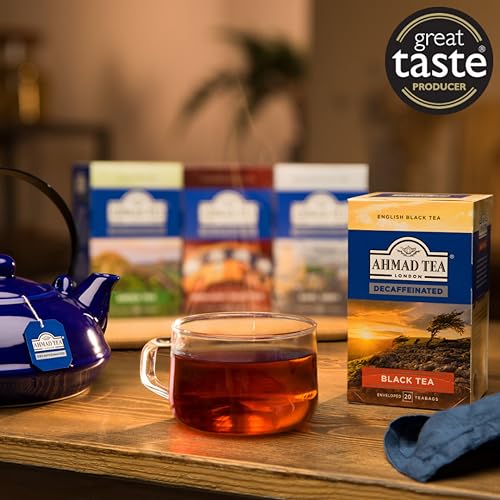 Ahmad Tea - Decaffeinated Black Tea | 20 Tea Bag Sachets | Kenyan Black Tea