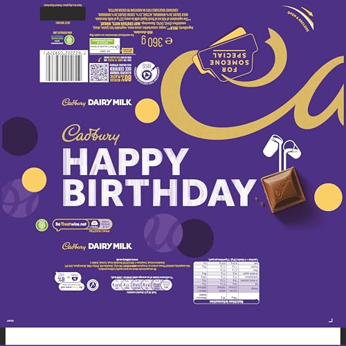 Cadbury Dairy Milk 360g Happy Birthday Chocolate Bar