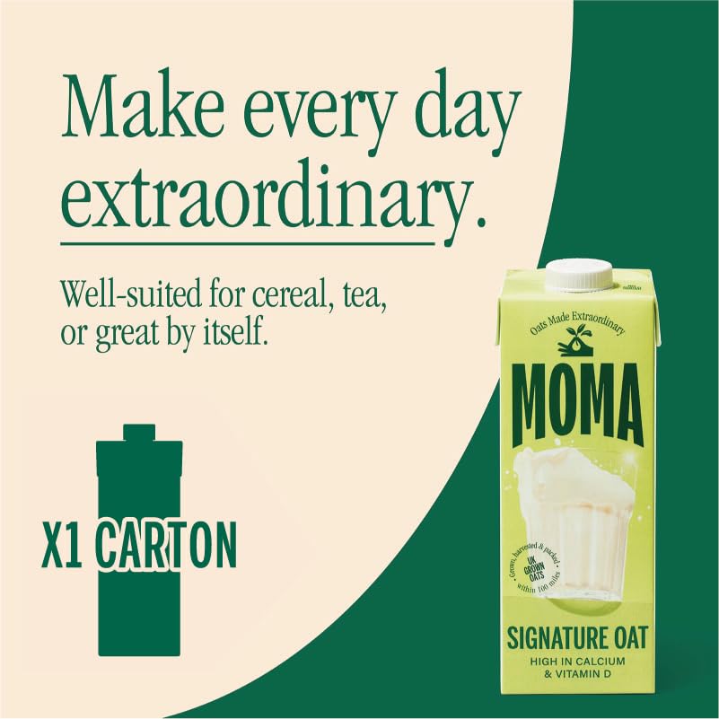 MOMA Signature Oat Drink - 1L - Plant-Based, Vegan, Calcium & Vitamin Enriched - Made with British Oats