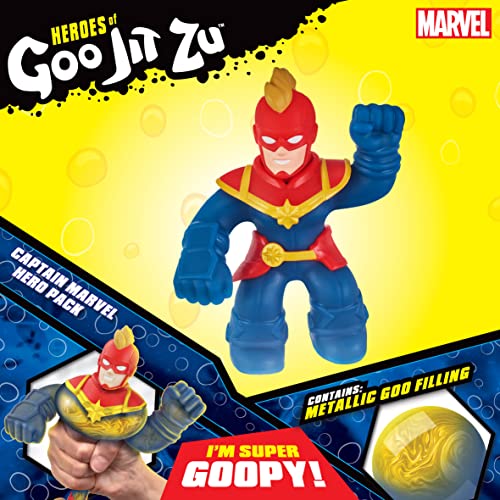 Heroes of Goo Jit Zu Captain Marvel Squishy Toy - Ages 4+ Blue (41487)