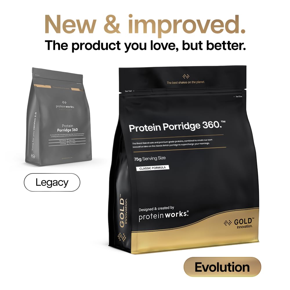 Protein Works Protein Porridge 360 - GOLD Original | 1 kg | High Protein | Low Sugar | Adult