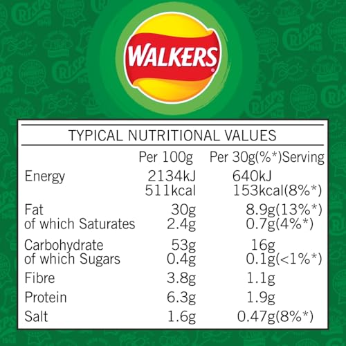 Walkers Salt & Vinegar Crisps 150g Sharing Bag 7