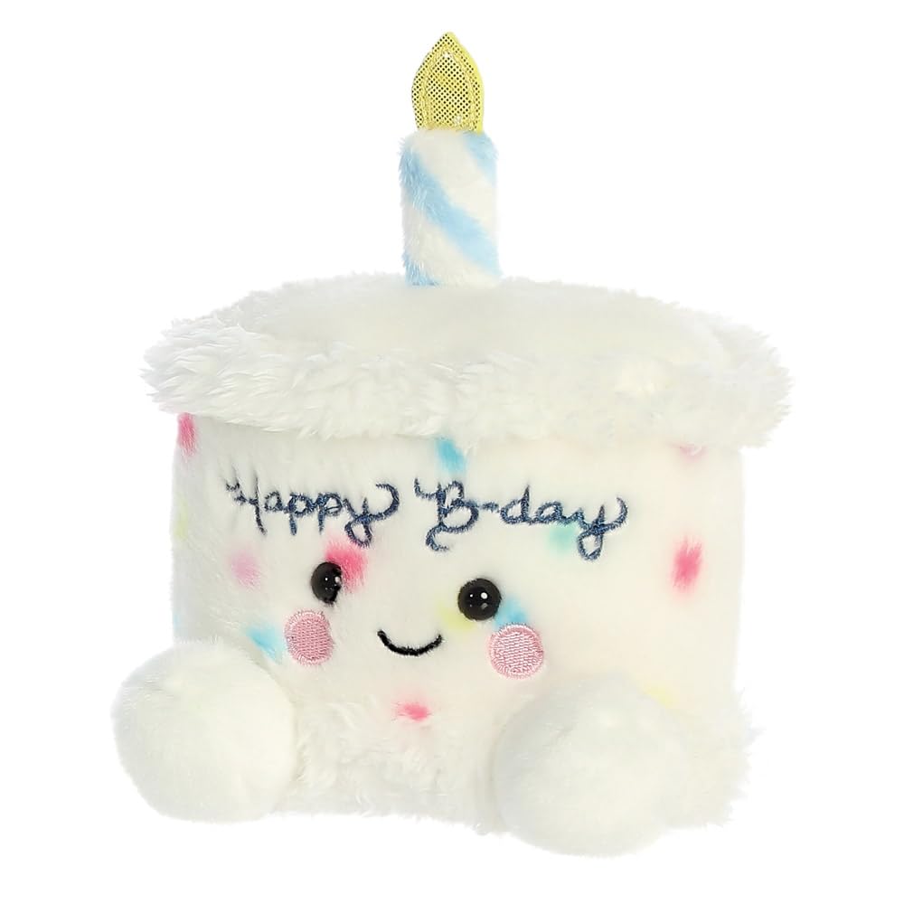 AURORA Palm Pals Happy Birthday Cake Soft Toy | 13cm | White | Suitable from Birth 7