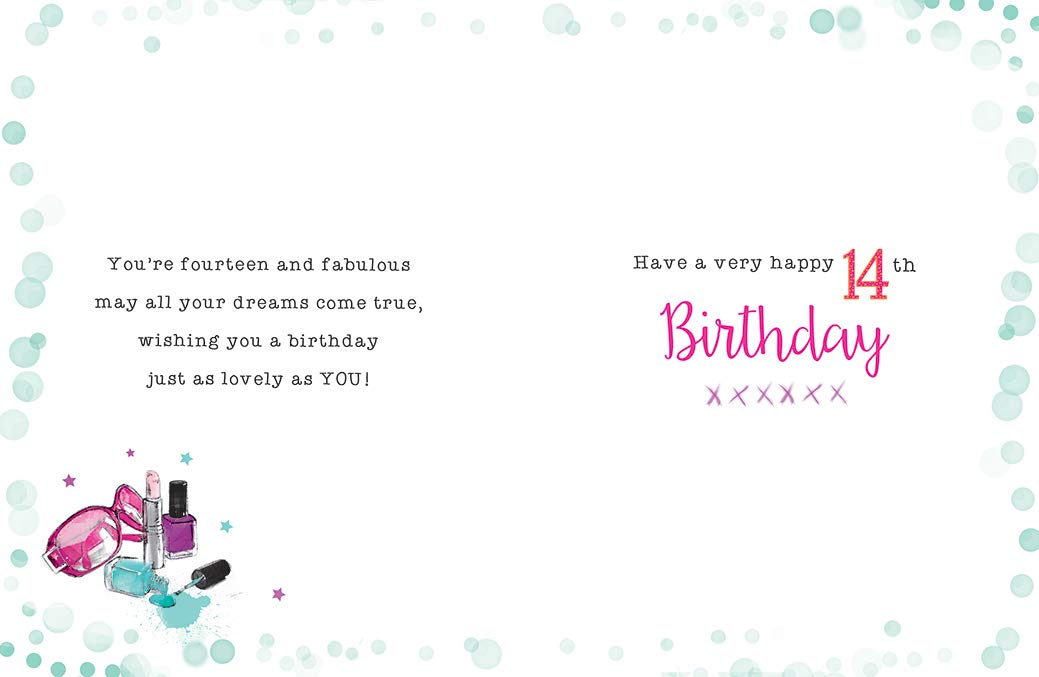 Piccadilly Greetings Traditional Juvenile Birthday Card Age 14 F - 8 x 6 in 2