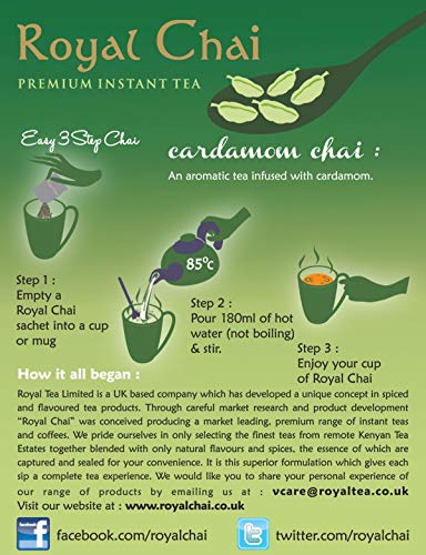 Royal Chai Elaichi Premium Instant Indian Tea Sweetened - 10 Sachets