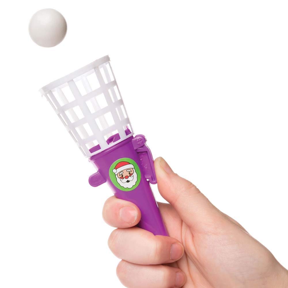 Baker Ross Christmas Pop 'n' Catch Games - 6 Pack with Elf, Santa & Snowman Designs