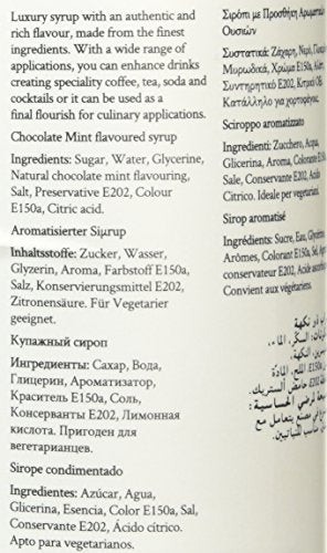 Simply Chocolate Mint Syrup 1 Litre - Vegan, Halal, Nut-Free Flavoured Beverage Syrup 10