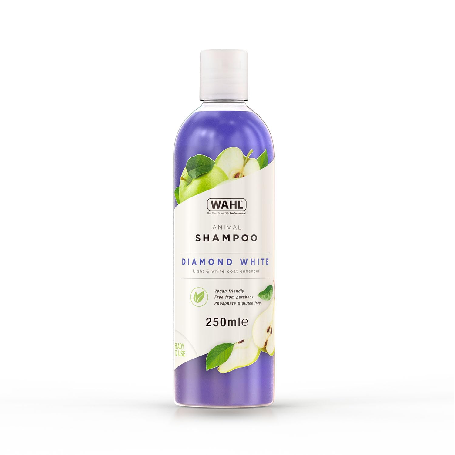 Wahl Diamond White Animal Shampoo - Brightens Light & White Coats | Ready to Use | 250ml