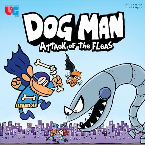 University Games Dog Man Attack of the Fleas Board Game for 2-6 Players | Model 07010 10