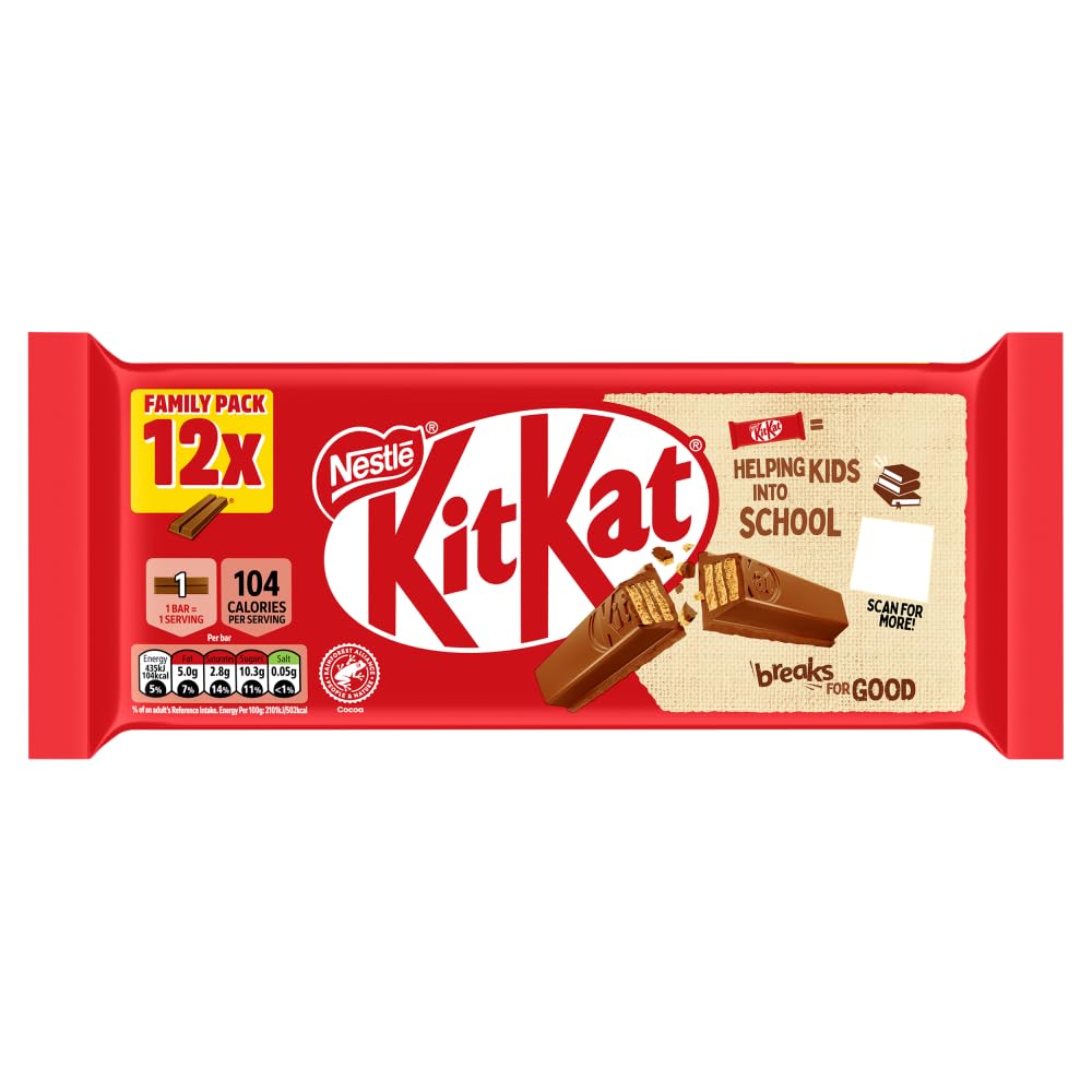 KitKat 2 Finger Milk Chocolate Biscuit Bar 12 Pack | 12 x 20.7g 1