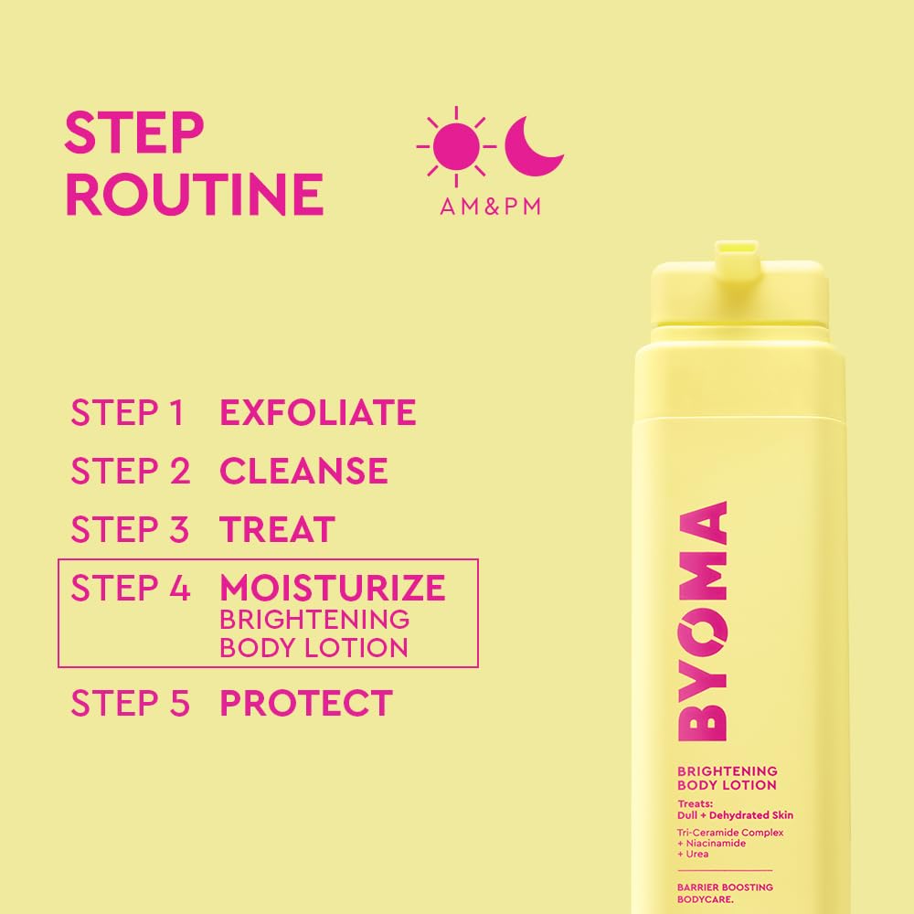 BYOMA Brightening Body Lotion - 400ml | Hydrates & Brightens | Evens Skin Tone 6