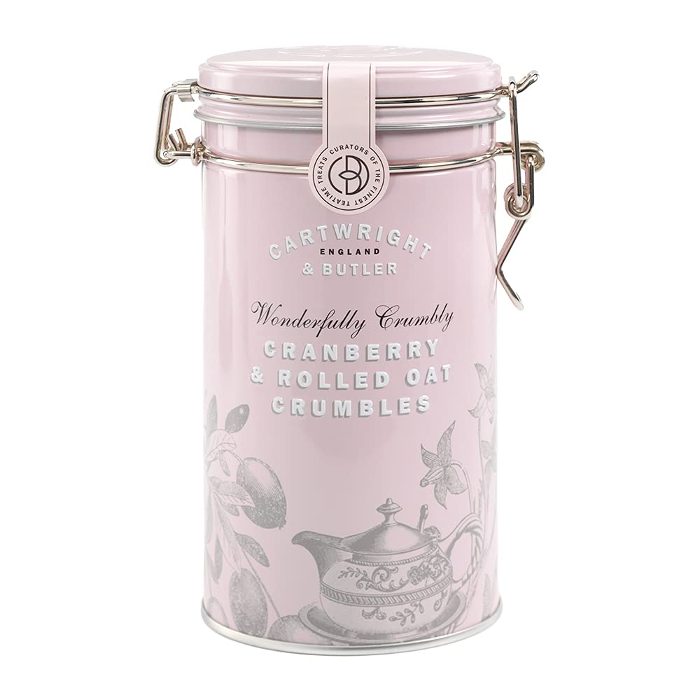 Cartwright & Butler Cranberry & Rolled Oat Crumbles - 200g Tin | Yorkshire Recipe 1