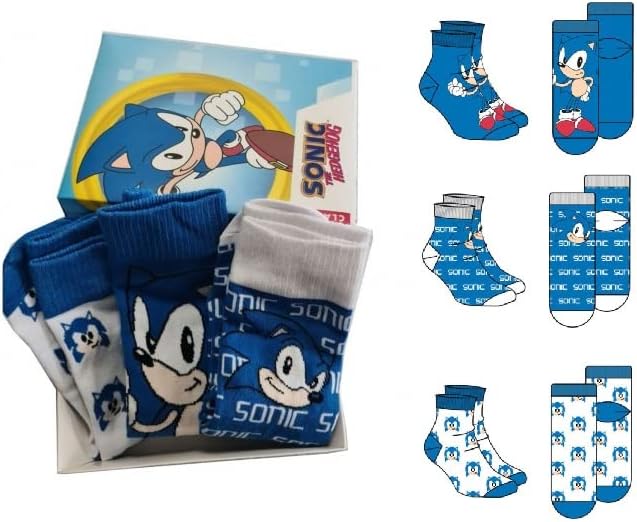 Sonic Adult Socks - Black (One Size Fits Most)