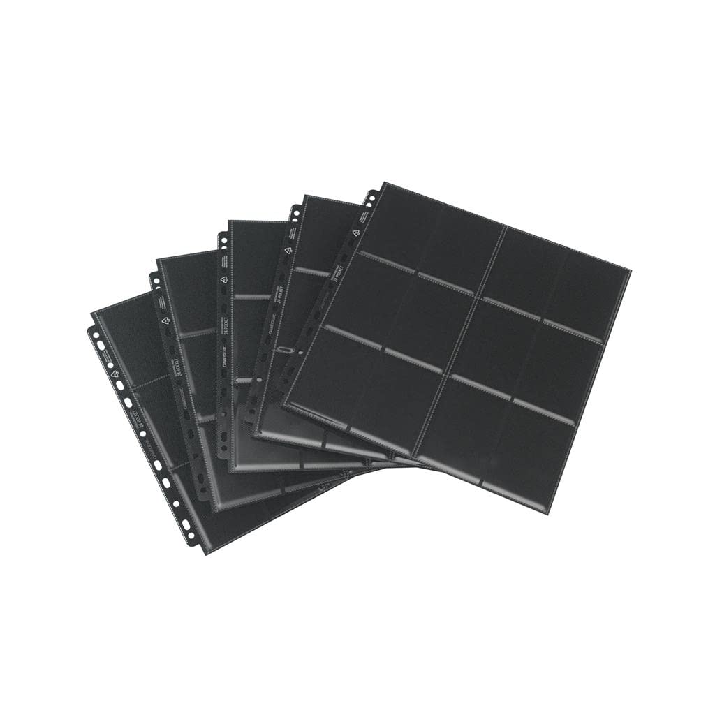 Gamegenic Sideloading 24-Pocket Pages - Black | Fits Standard & Japanese Cards | 10 Count 2