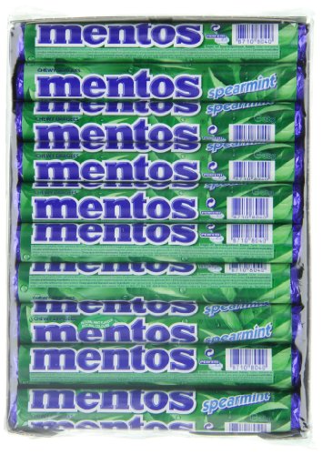 Mentos Spearmint Soft Mints - Refreshing Chewy Sweets with Natural Colours, Vegetarian Friendly - 40 Rolls
