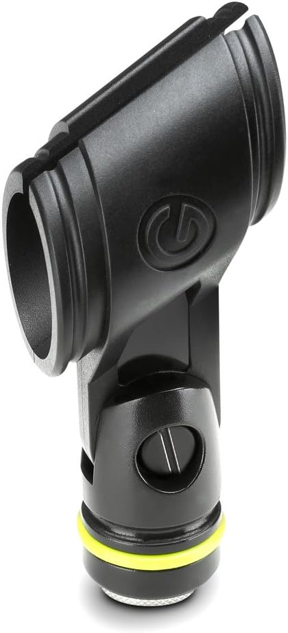 Gravity GMSCLMP25 Microphone Holder 25 mm Black - Durable Microphone Clip with 3/8" Adapter for Secure Mounting