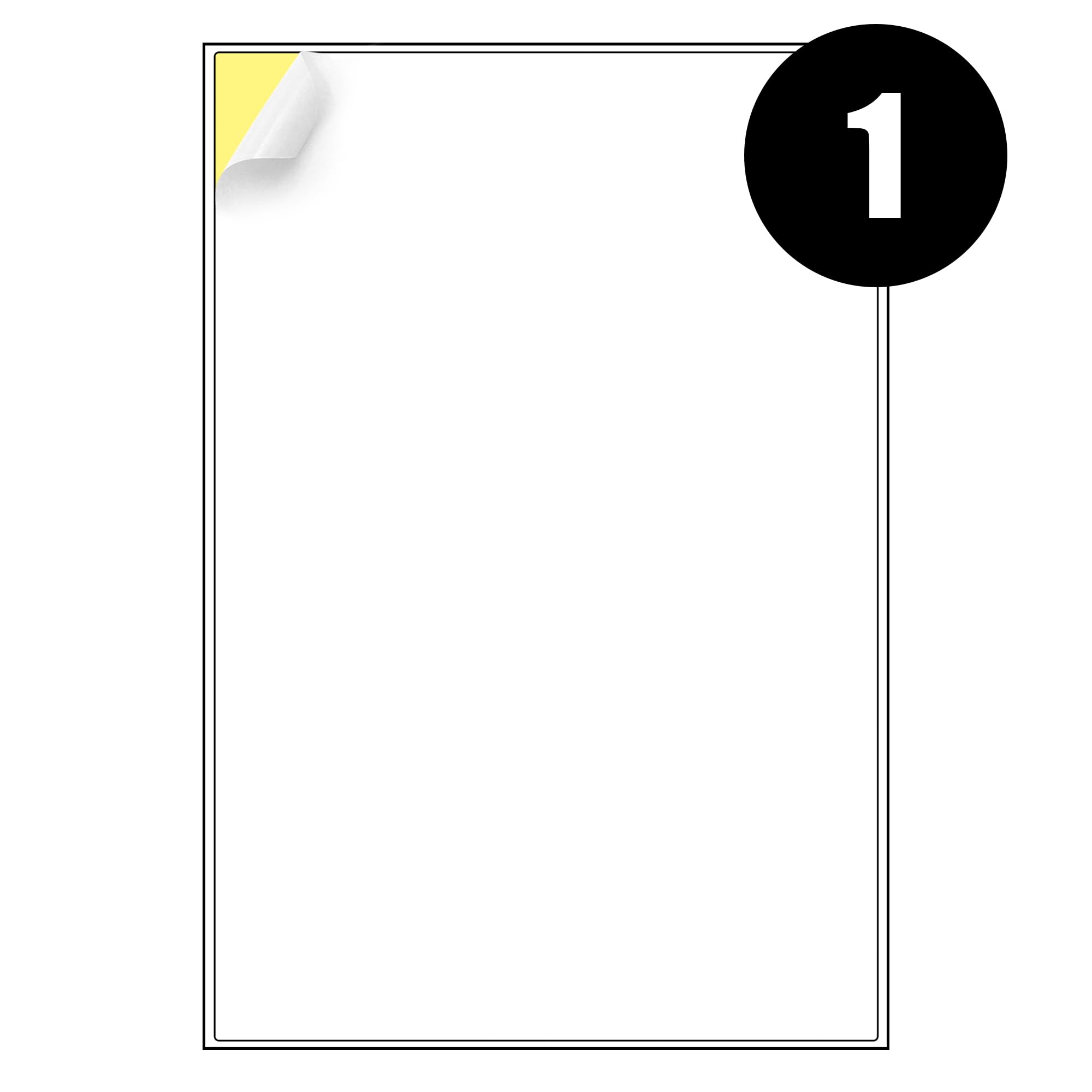 iSOUL Printable Printer Labels - 1 Label Per A4 Sheet, 50 Sheets Matte Self Adhesive Paper for Inkjet/Laser 2