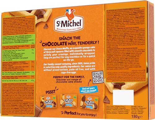 St Michel Choco Waffle - Sponge Cake with Chocolate Coating - 6 Portions