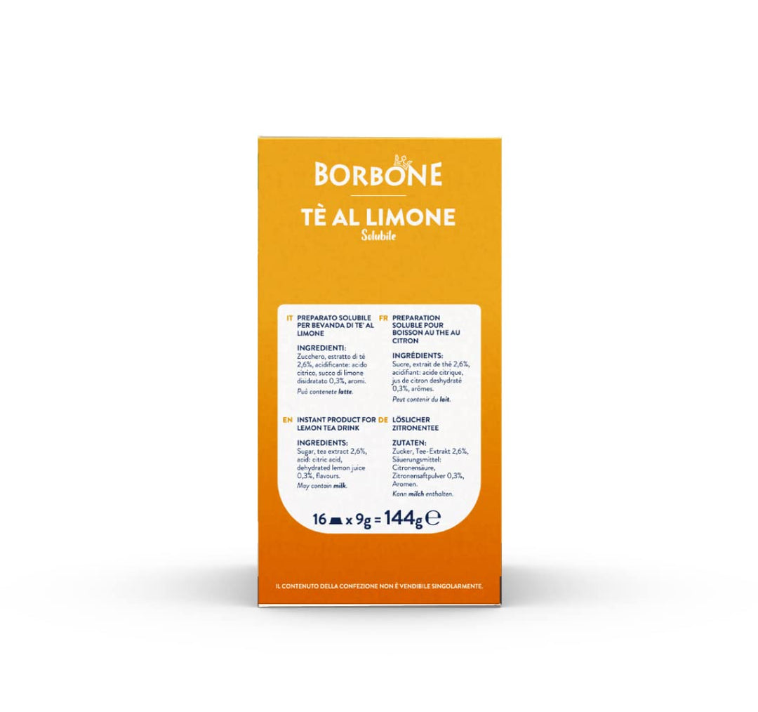 Caffè Borbone Lemon Tea - 96 Capsules (6 Packs of 16) - Compatible with Lavazza A Modo Mio
