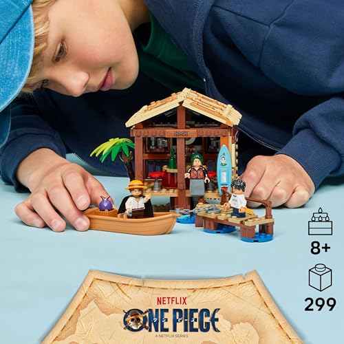 LEGO ONE PIECE Windmill Village Hut Toy with Boat, Luffy, Shanks & Makino - Building Set for Ages 8+ 8