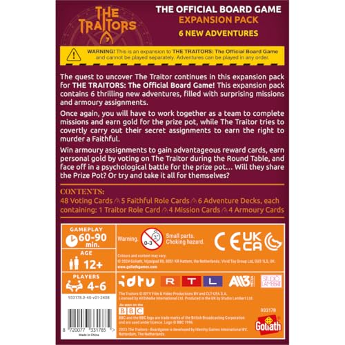 Goliath The Traitors Official Board Game Expansion Pack 2