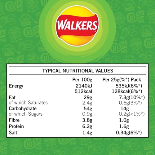 Walkers Crisps Pickled Onion 6x25g Multipack