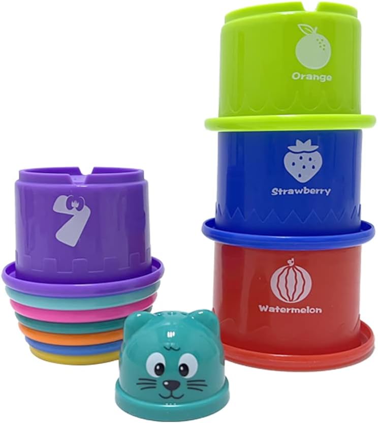 Ram Baby Kids 11 Piece Stacking Cups - Educational Toy for 6 Months+