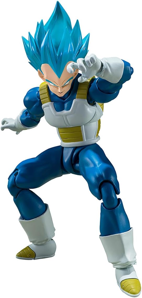 TAMASHII NATIONS Dragon Ball Super Super Saiyan God Super Saiyan Vegeta Action Figure - Interchangeable Parts & Aura Reflection