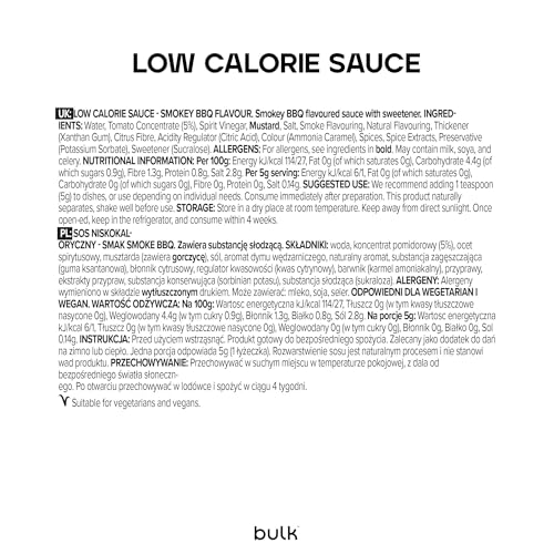 Bulk Smokey BBQ Low Calorie Sauce, 425g