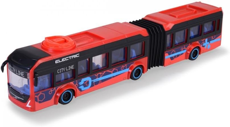 Dickie Volvo 7900 E City Bus Toy Vehicle - 40cm Red Play Bus for Kids 1