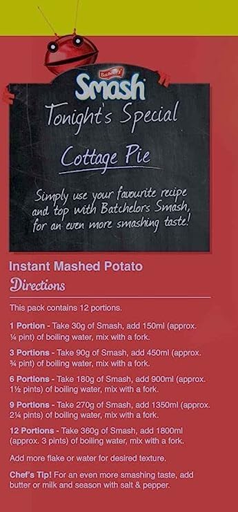 Batchelors - Original Instant Mashed Potato Made From Real Potato, 360 g Tub 4