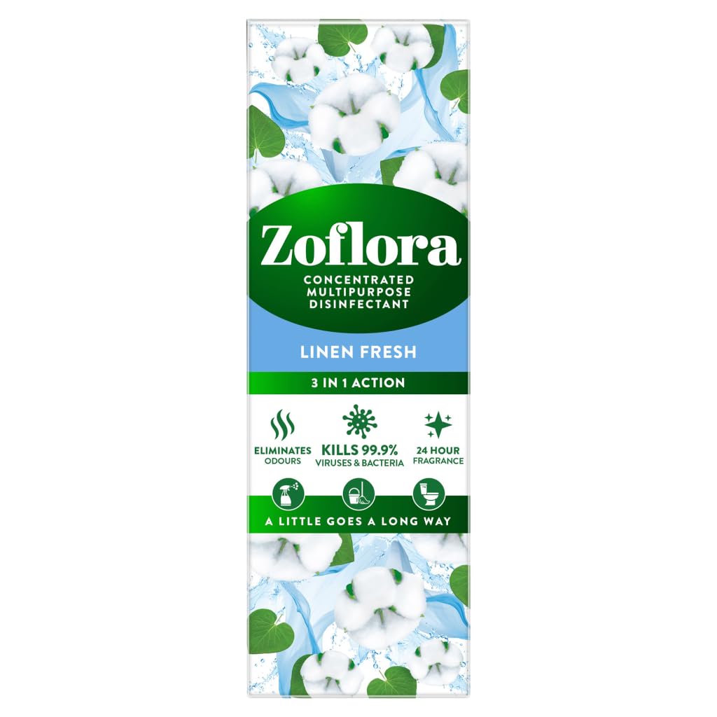 Zoflora Linen Fresh Concentrated Multipurpose Disinfectant Liquid - Kills 99.9% Germs | 250 ml