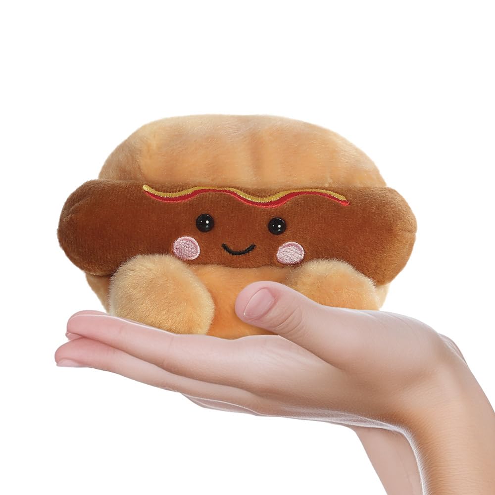 AURORA Palm Pals Colson Hot Dog Soft Toy - 5 Inches (13cm) | Bean Filled | Suitable from Birth 2