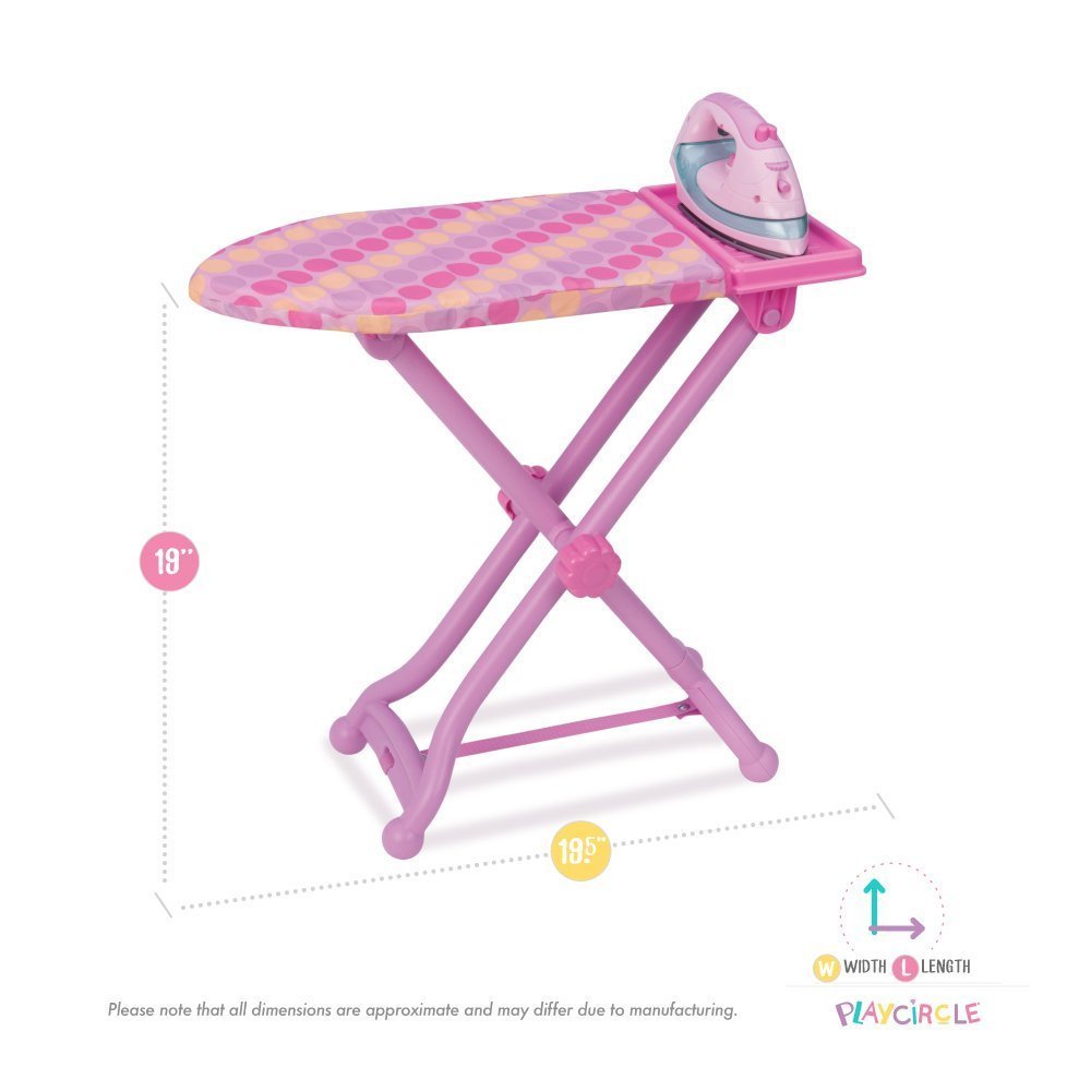 Battat Play Circle House Cleaning Set - Toy Iron with Light & Sound for Kids 3+