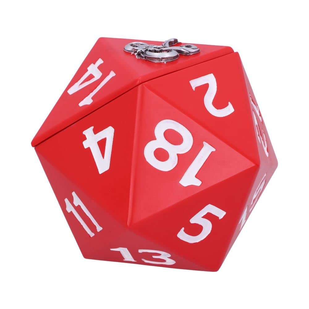 Nemesis Now Dungeons & Dragons D20 Dice Storage Box Red Resin