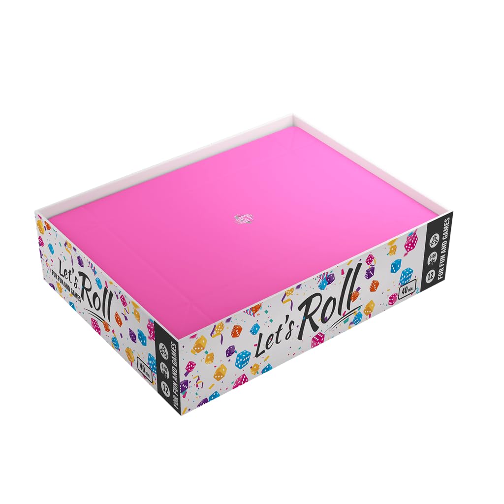 Gamegenic GGS60055 Magnetic Dice Tray Rectangular Black and Pink