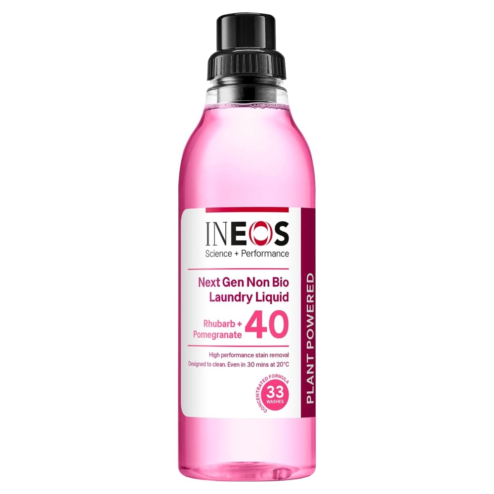 INEOS Rhubarb & Pomegranate Non-Bio Laundry Liquid Detergent (1L)