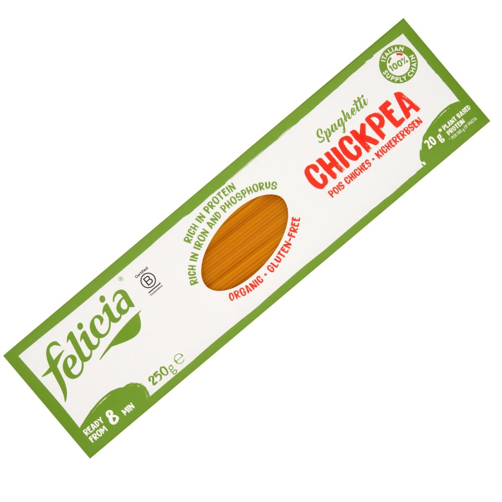 felicia Organic Chickpea Spaghetti - High Protein (20g/100g) | Gluten Free | 250g