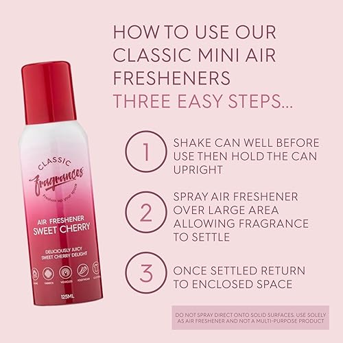 Designer Fragrances New Ride 4 Pack - 125ml Portable Air Freshener Sprays for Car, Home & On the Go