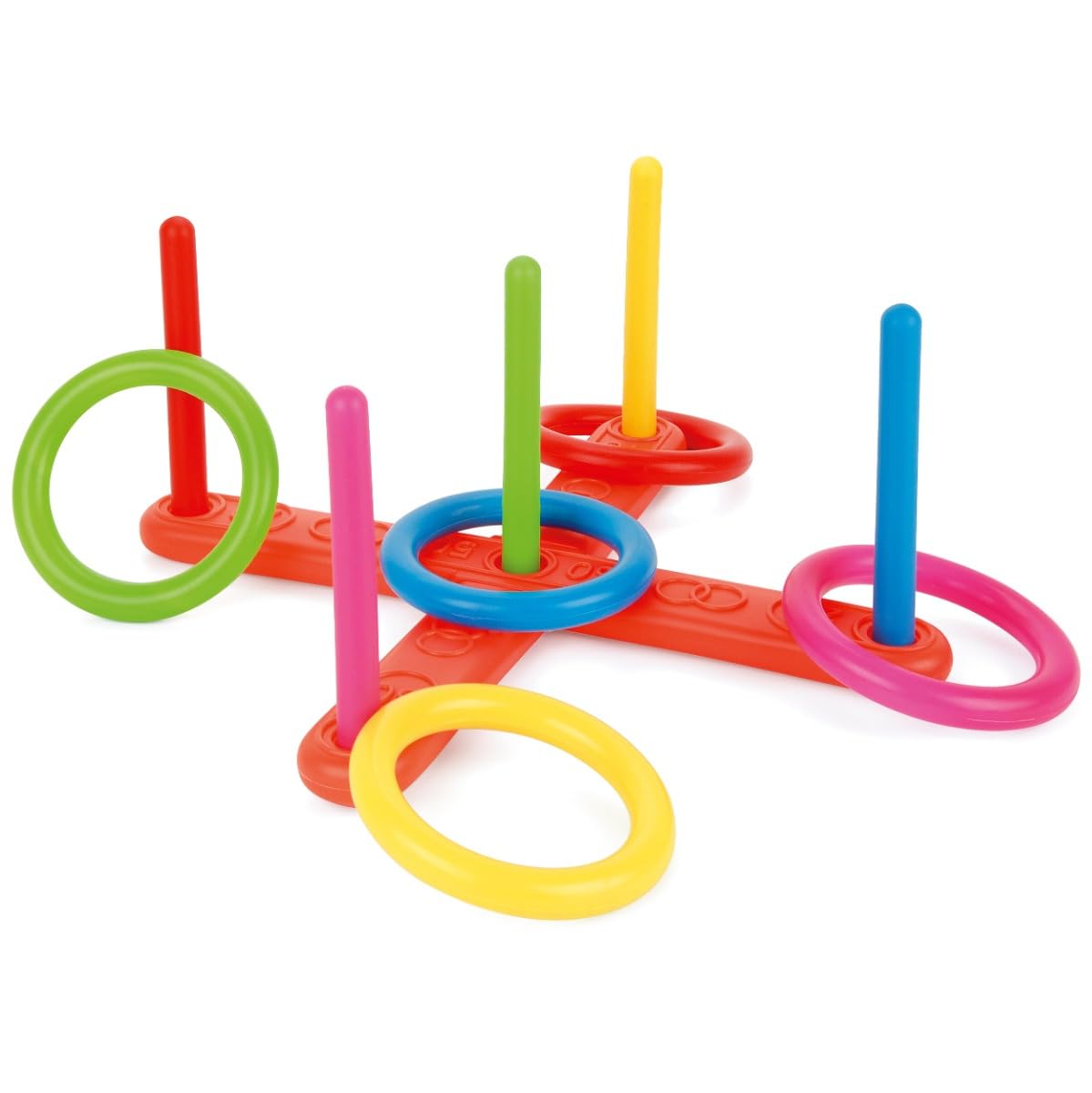Toyrific Quoits Set - Plastic Ring Toss Game for Kids | Outdoor & Indoor Play | Up to 5 Players