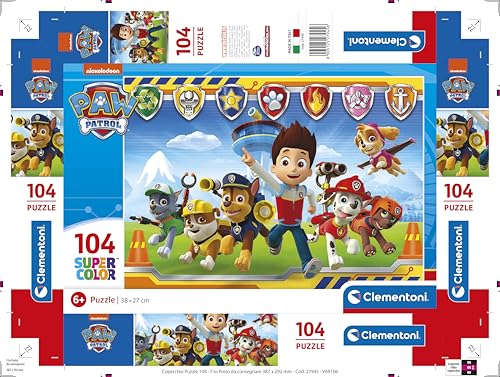 Clementoni Paw Patrol Supercolor Patrol 104-Piece Jigsaw Puzzle