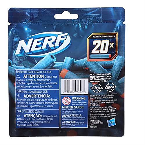 Nerf Elite 2.0 20-Dart Refill Pack - Official Foam Darts for Elite 2.0 Blasters | F0040EU5