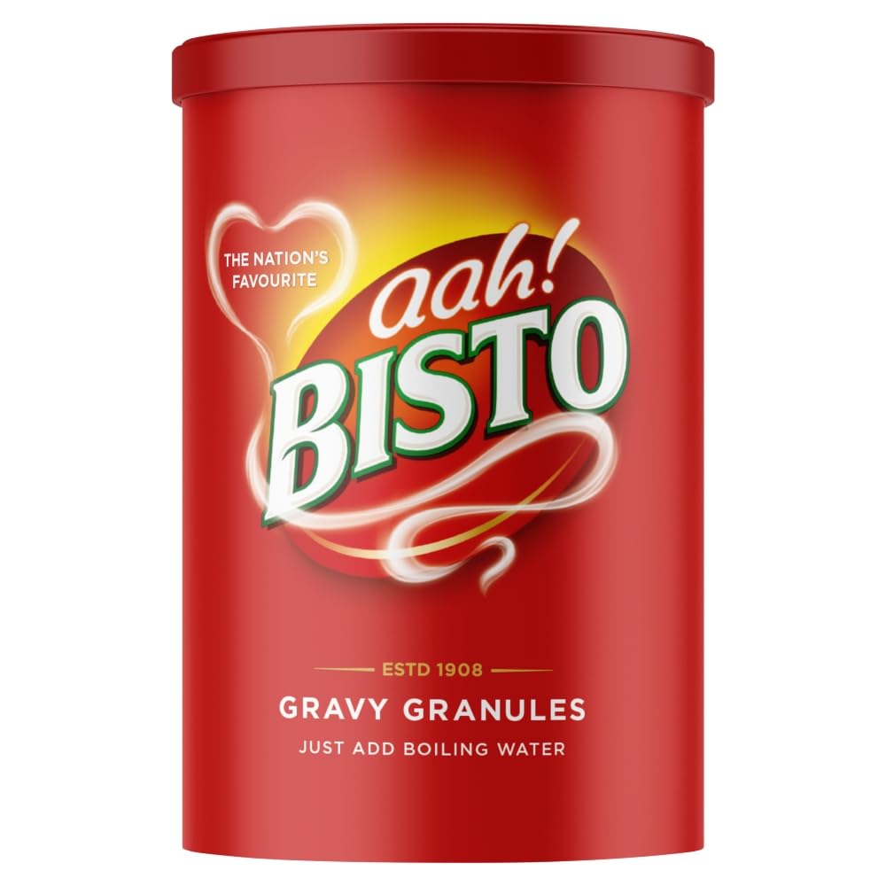 Bisto Beef Gravy Granules - Reduced Salt | Quick & Easy Preparation | 190 g Drum